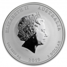 Серебряная монета " Год Свиньи" 2019 год (Серия Лунар-2)", 1 доллар, 1 унция